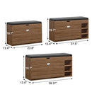 Zapatera con Cajón Giratorio y Banco Acolchado